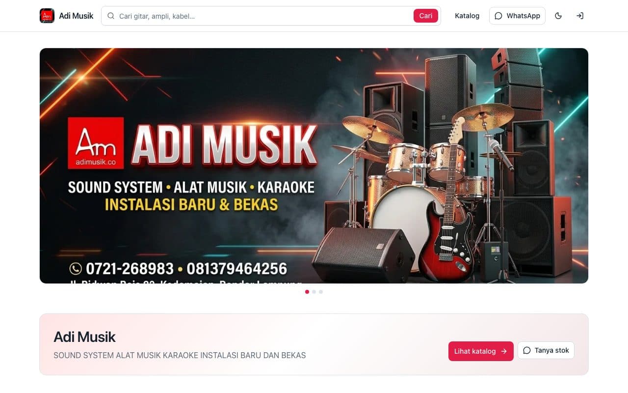 Preview proyek Adi Musik