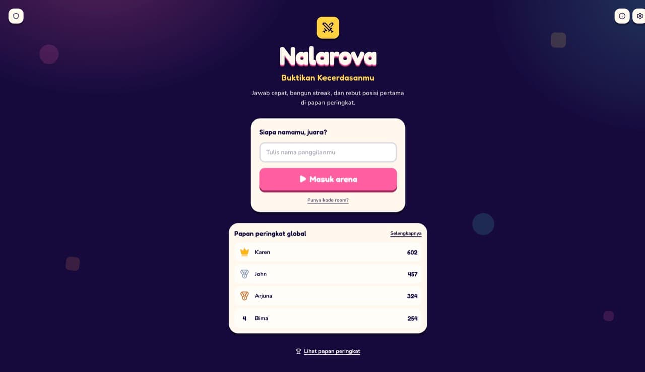 Preview proyek Nalarova: Buktikan Kecerdasanmu