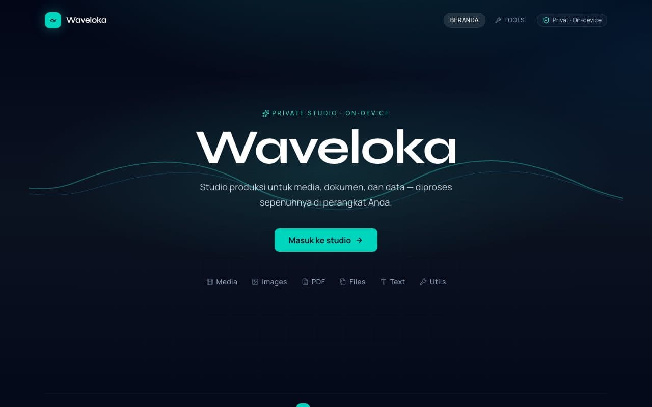 Preview proyek Waveloka